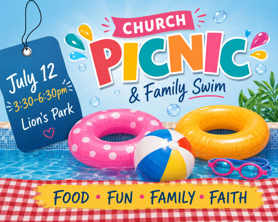 Church Picnic and Family Swim at Lion's Park on July 12, 2026